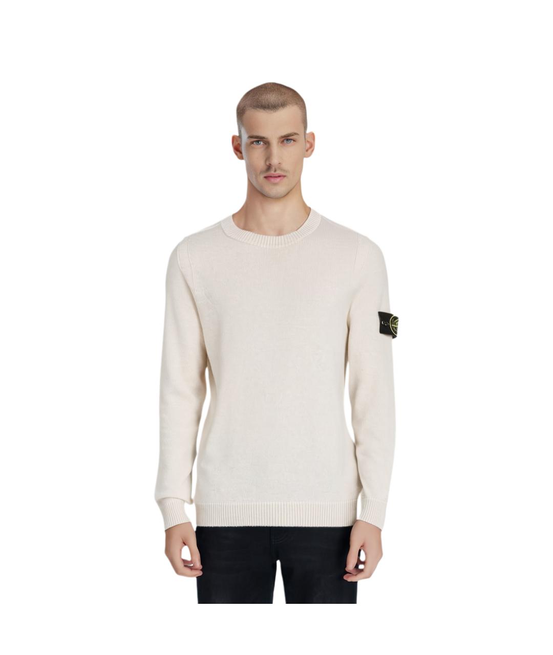 STONE ISLAND Бежевый джемпер / свитер, фото 5