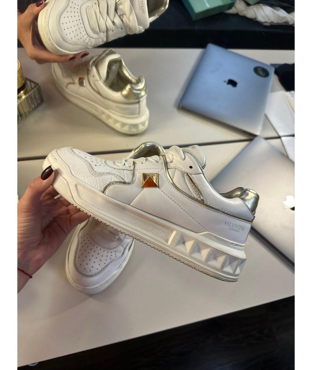VALENTINO Белые кожаные кеды, фото 5
