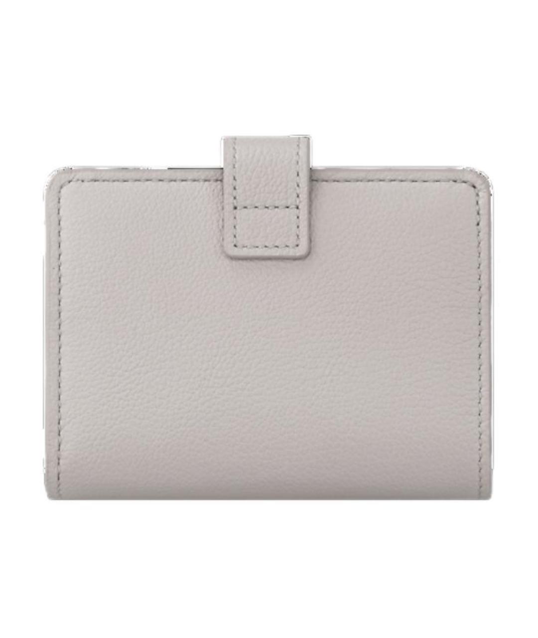 LOUIS VUITTON Серый кожаный кошелек, фото 3