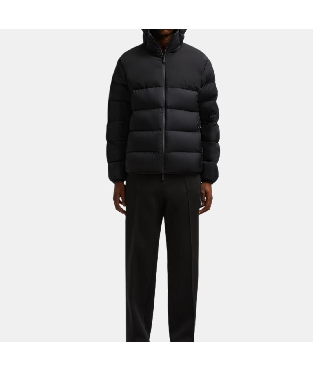 MONCLER Черный пуховик, фото 5