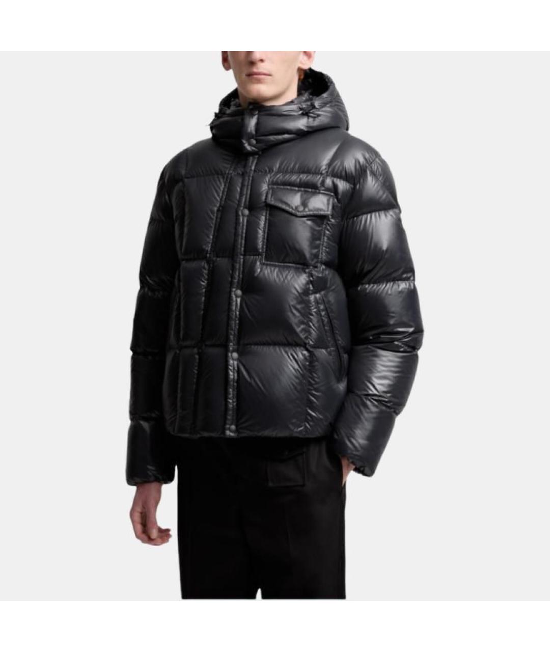 MONCLER Черный пуховик, фото 2