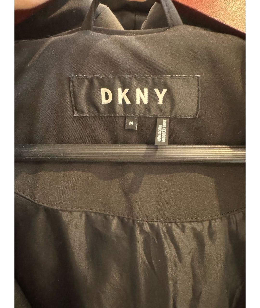 DKNY Черный полиэстеровый пуховик, фото 5