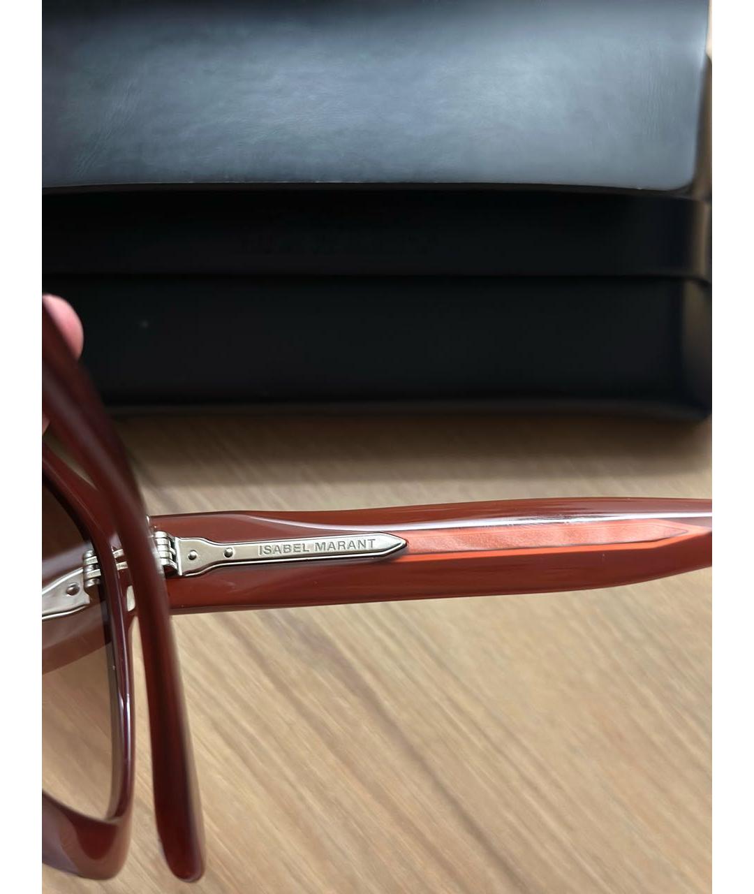 ISABEL MARANT Бордовые солнцезащитные очки, фото 6