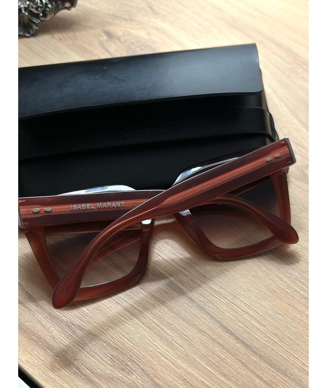 ISABEL MARANT Бордовые солнцезащитные очки, фото 5