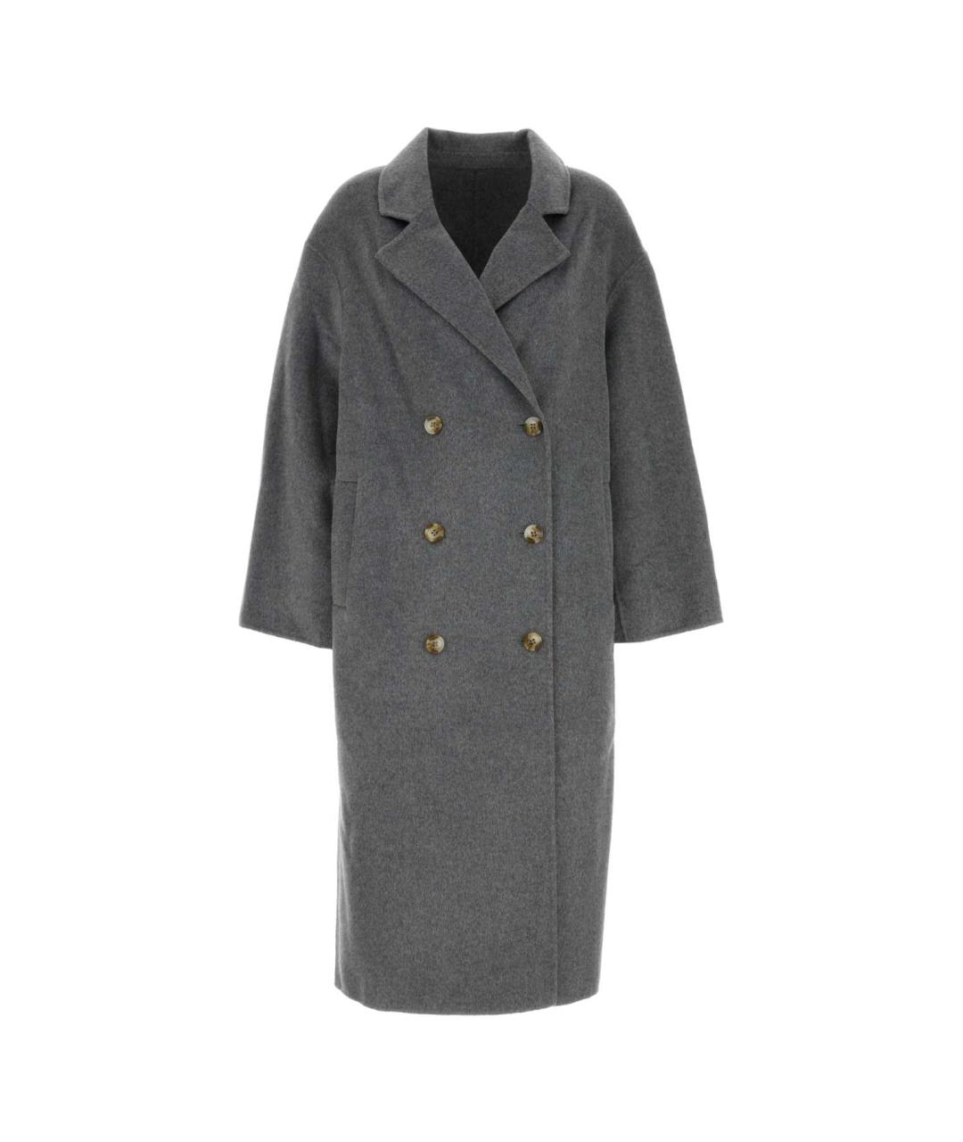 LOULOU STUDIO Серое шерстяное пальто, фото 1