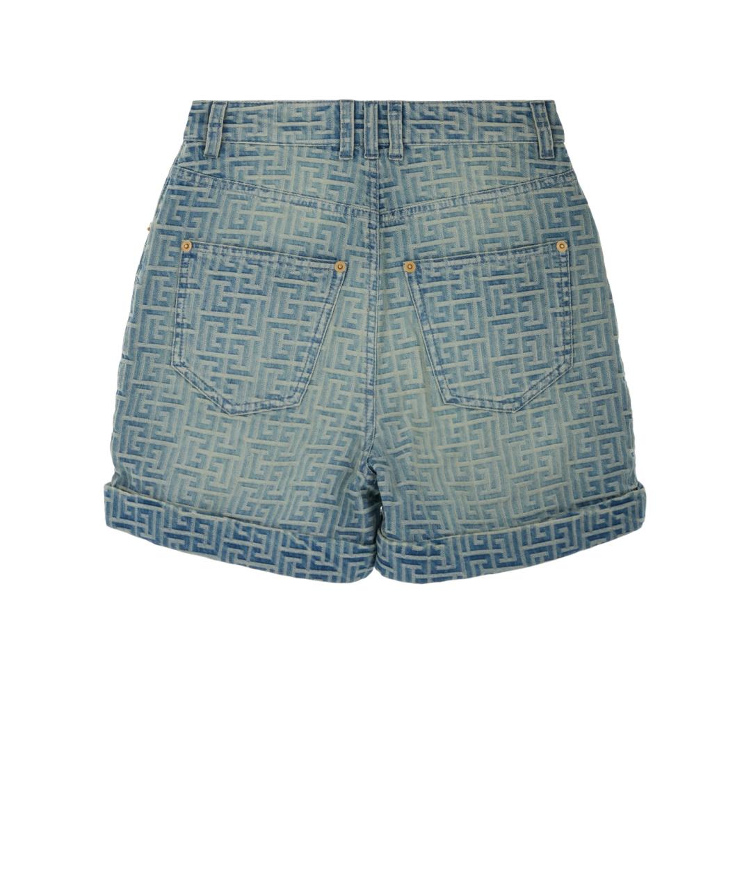 BALMAIN Синие хлопковые шорты, фото 2