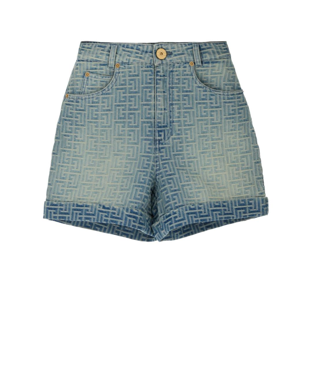 BALMAIN Синие хлопковые шорты, фото 1