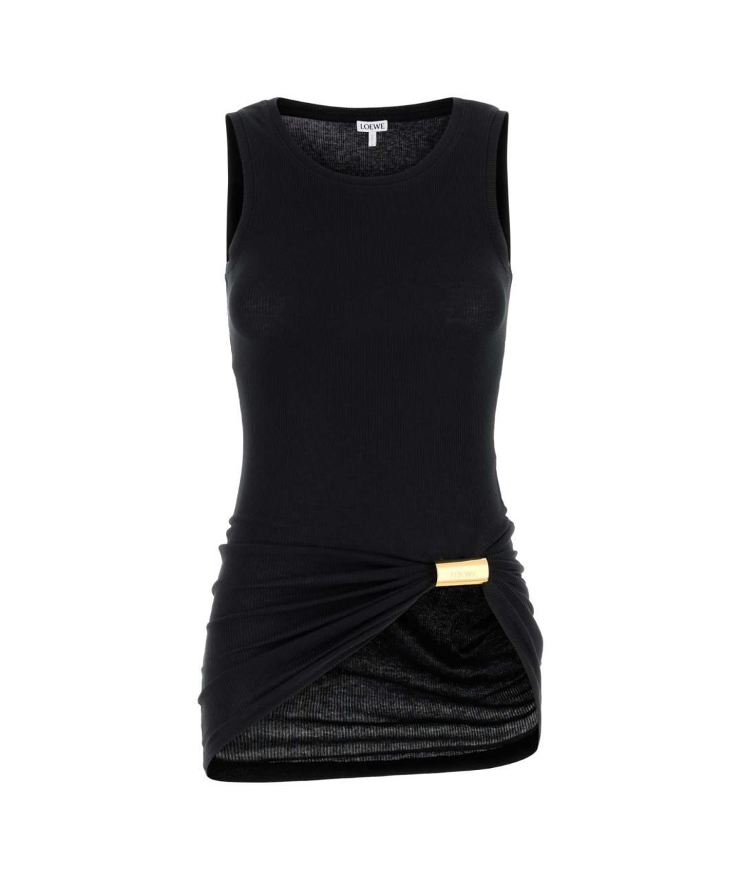 LOEWE Черная хлопковая майка, фото 1