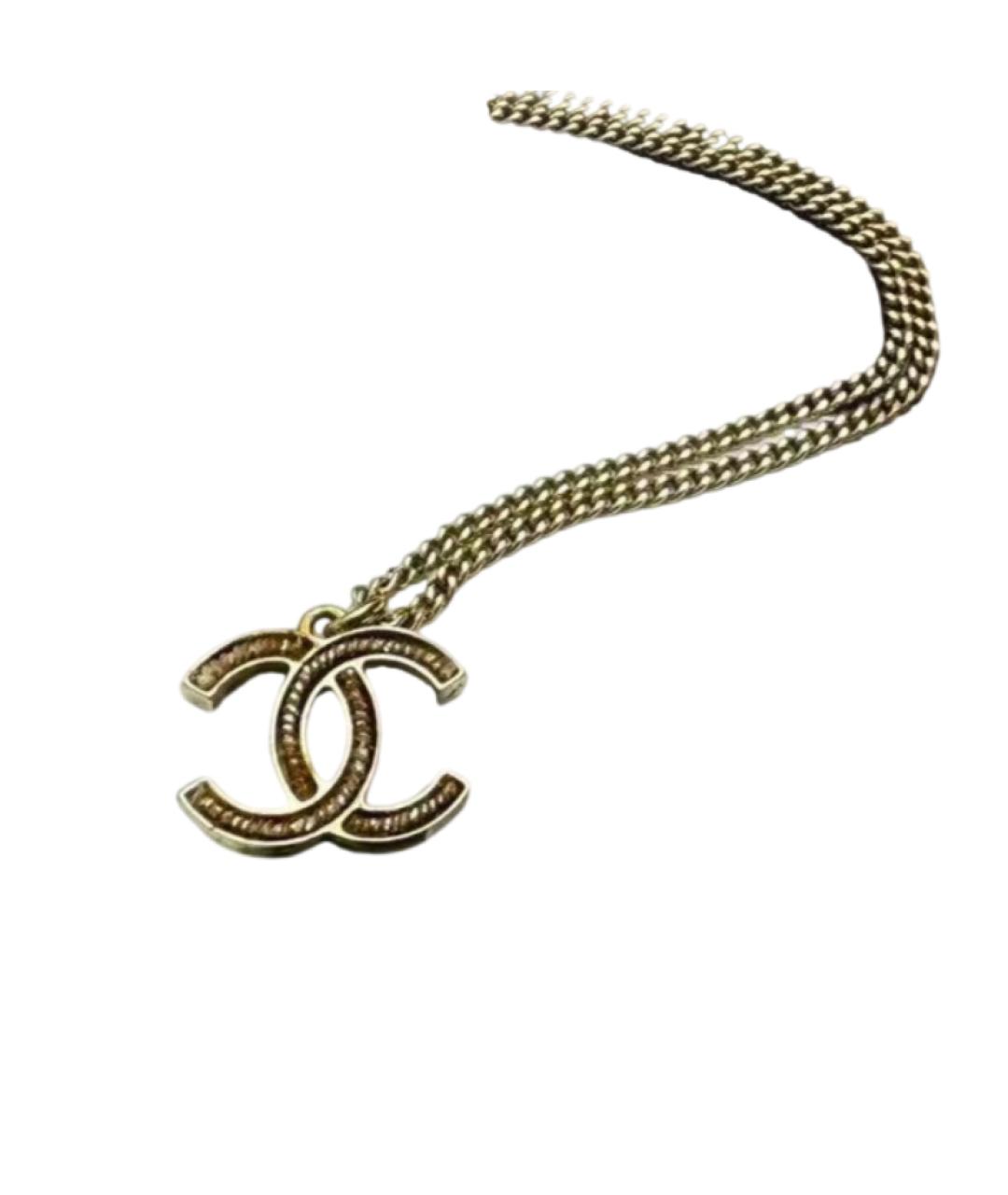 CHANEL Золотая металлическая подвеска, фото 1