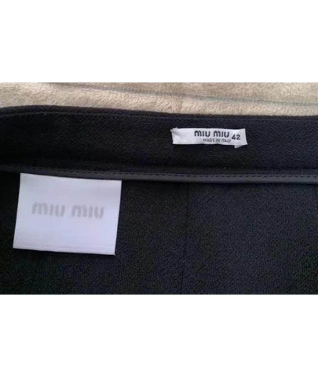 MIU MIU Черная юбка мини, фото 5