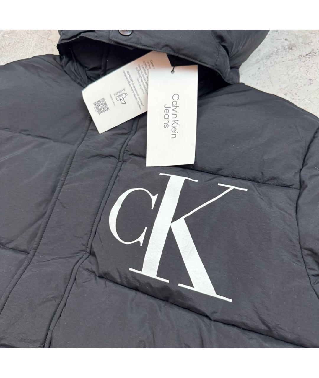 CALVIN KLEIN Черный пуховик, фото 2