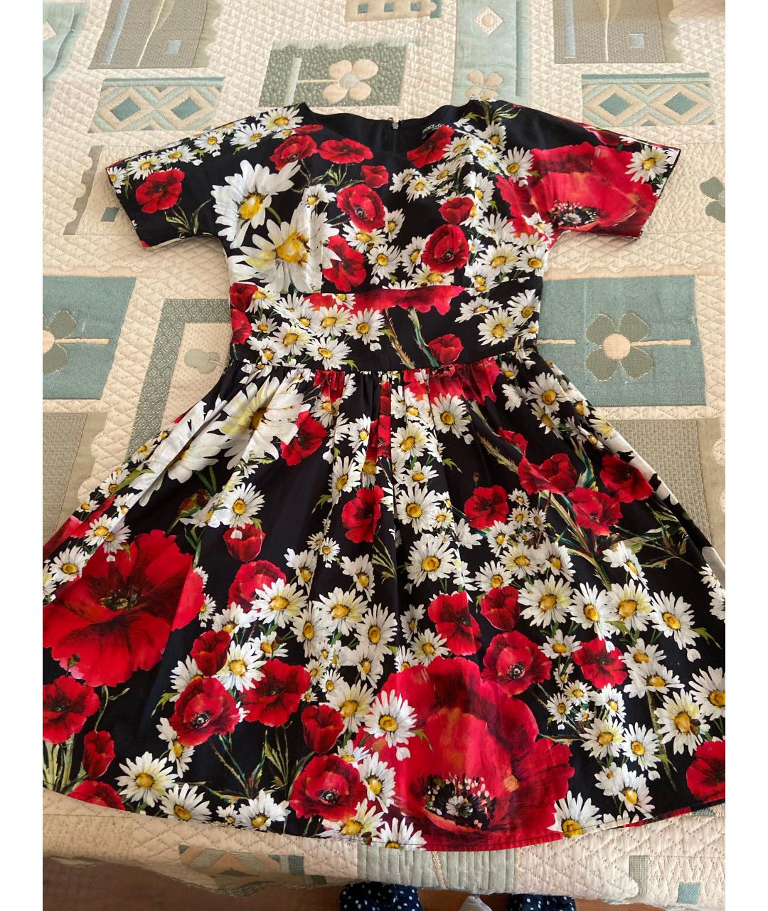 DOLCE&GABBANA Красное хлопковое повседневное платье, фото 5