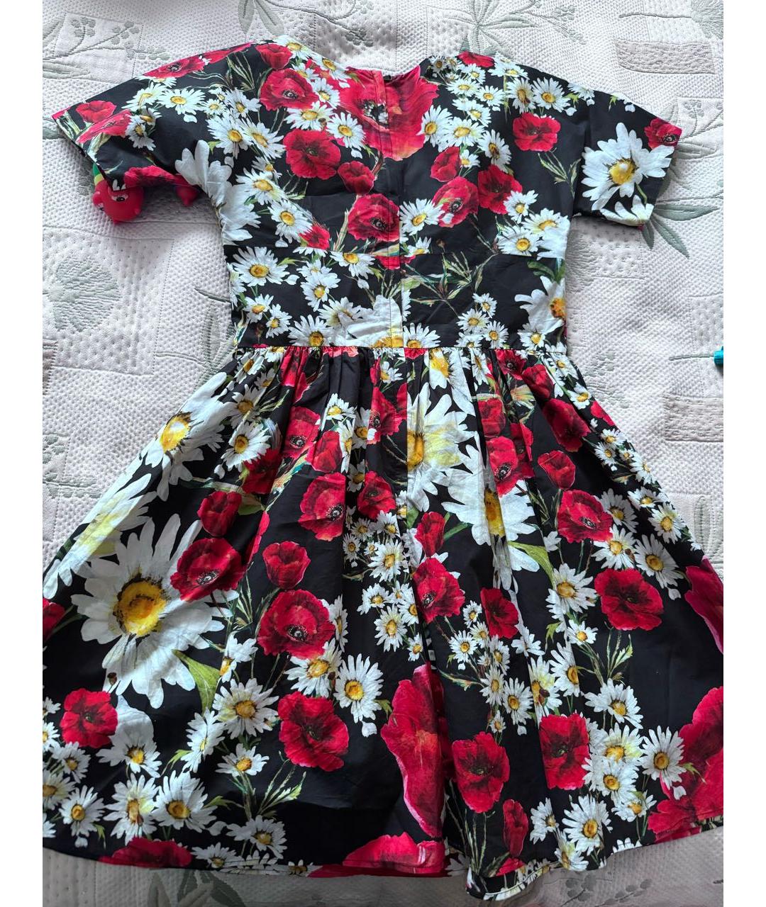DOLCE&GABBANA Красное хлопковое повседневное платье, фото 2