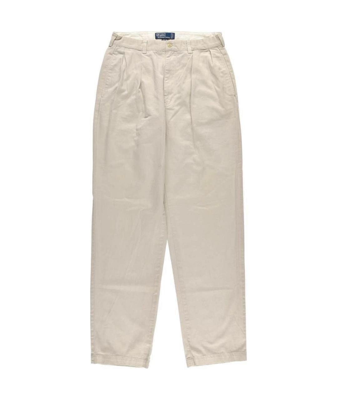 POLO RALPH LAUREN Бежевые хлопковые брюки чинос, фото 1