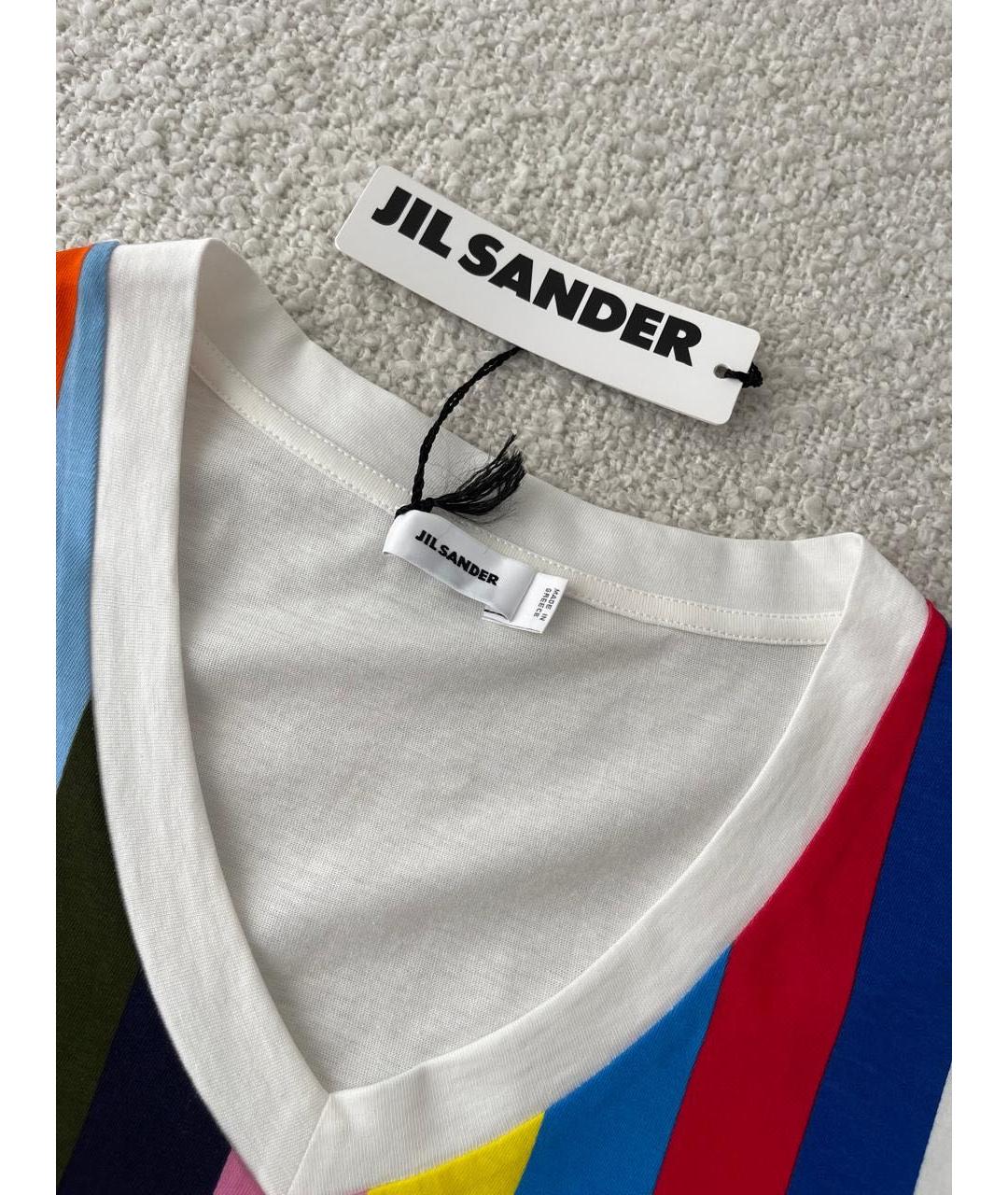 JIL SANDER Белая хлопковая футболка, фото 6