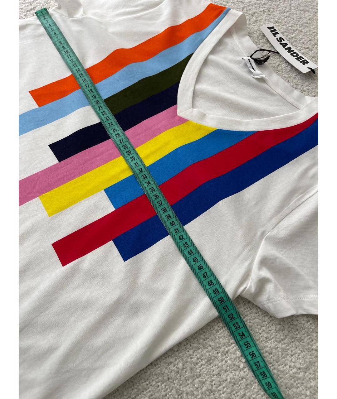 JIL SANDER Белая хлопковая футболка, фото 3