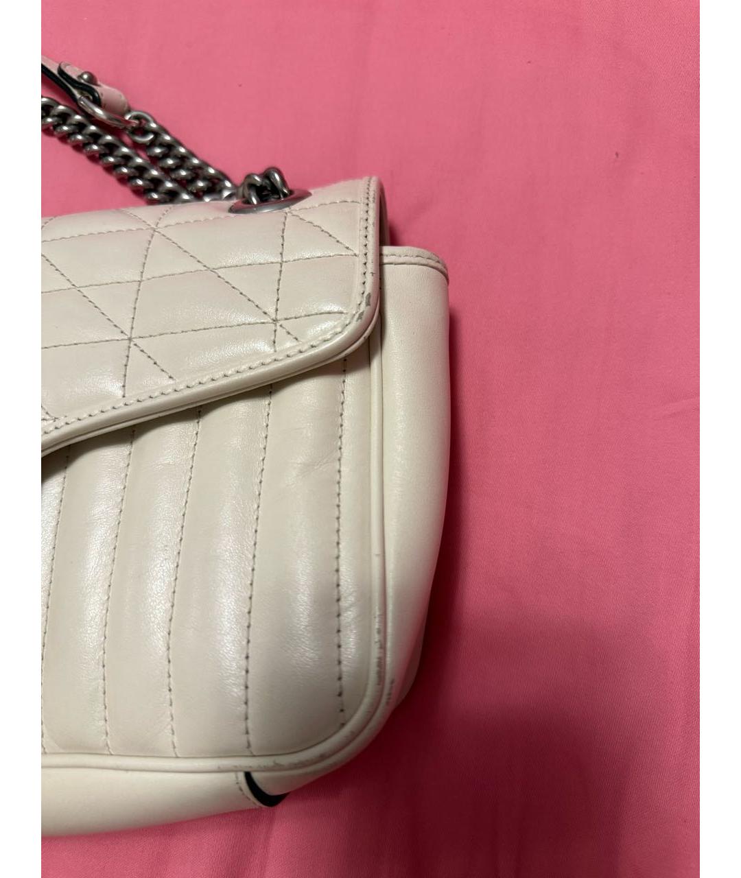 GUCCI Бежевая кожаная сумка через плечо, фото 4