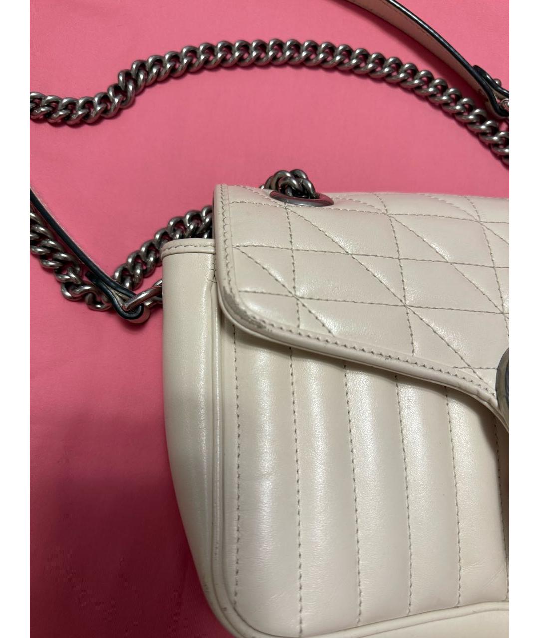 GUCCI Бежевая кожаная сумка через плечо, фото 3