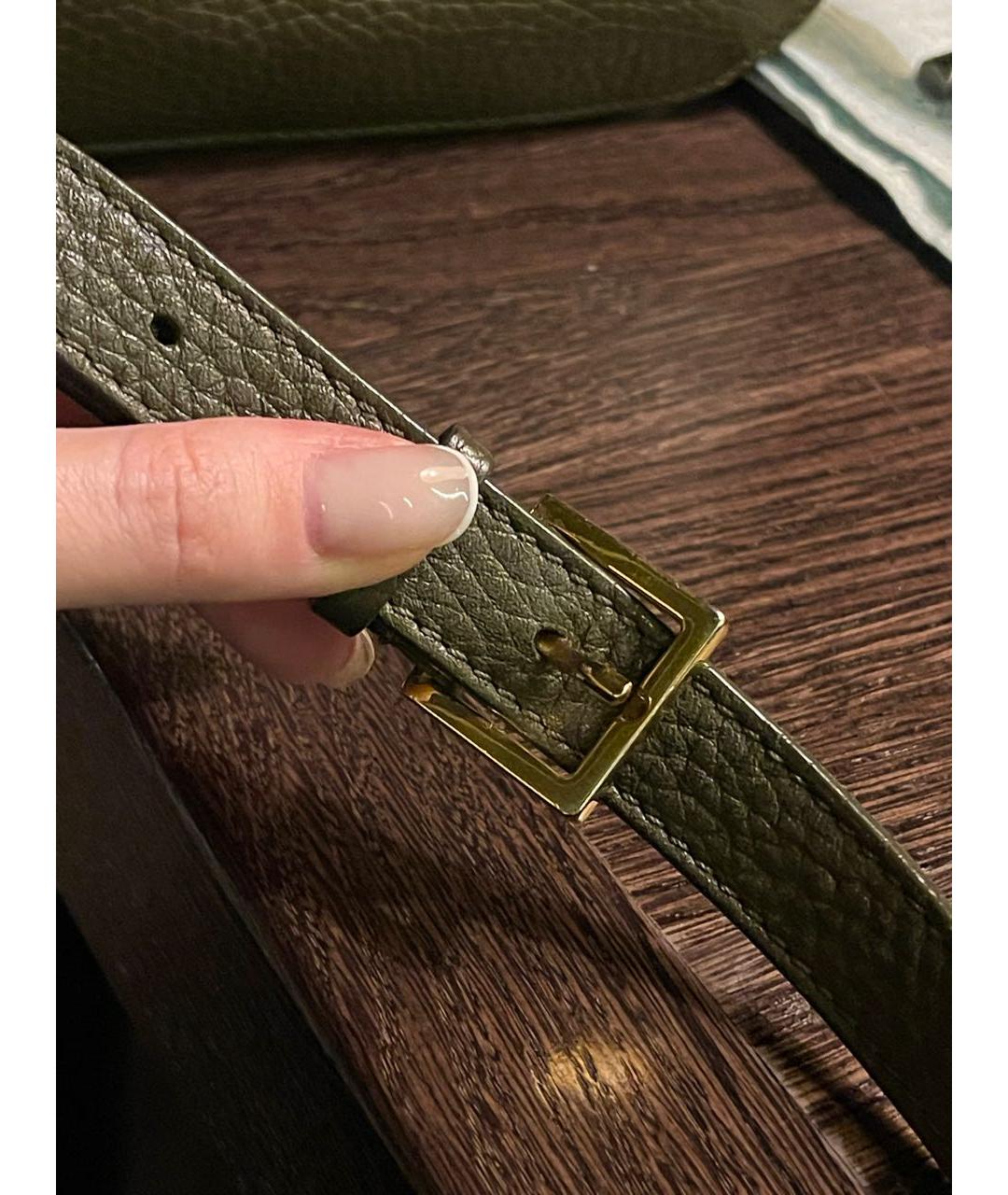 TOM FORD Хаки кожаная сумка через плечо, фото 4