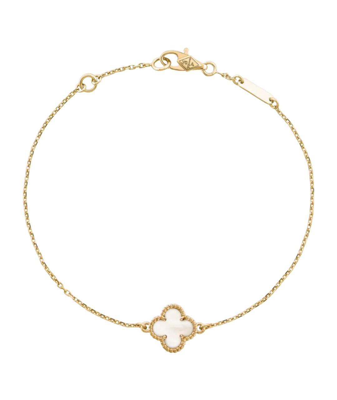 VAN CLEEF & ARPELS Белый браслет из желтого золота, фото 1