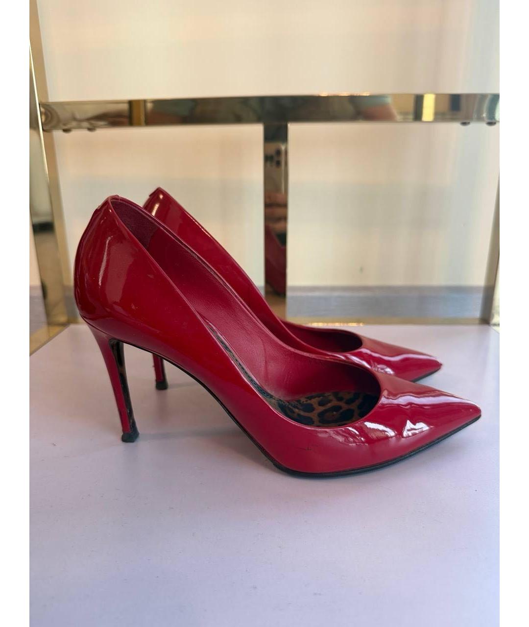 DOLCE&GABBANA Красные туфли из лакированной кожи, фото 9