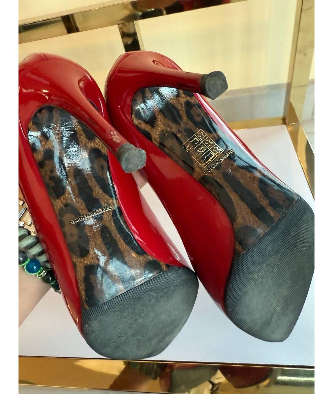 DOLCE&GABBANA Красные туфли из лакированной кожи, фото 7