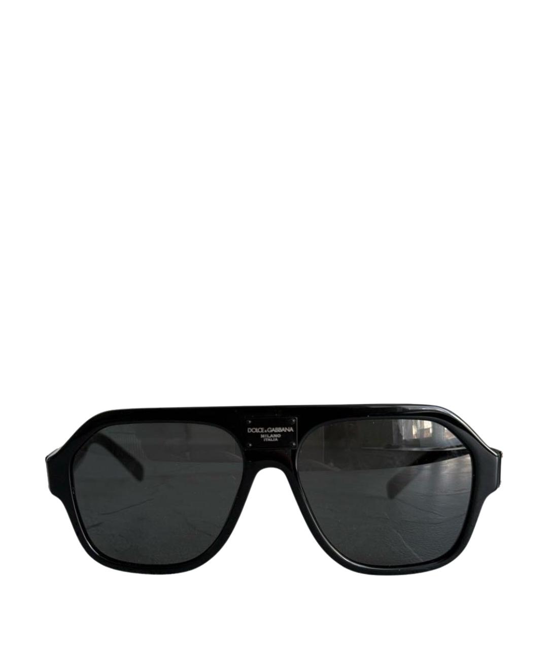 DOLCE&GABBANA Черные пластиковые солнцезащитные очки, фото 1