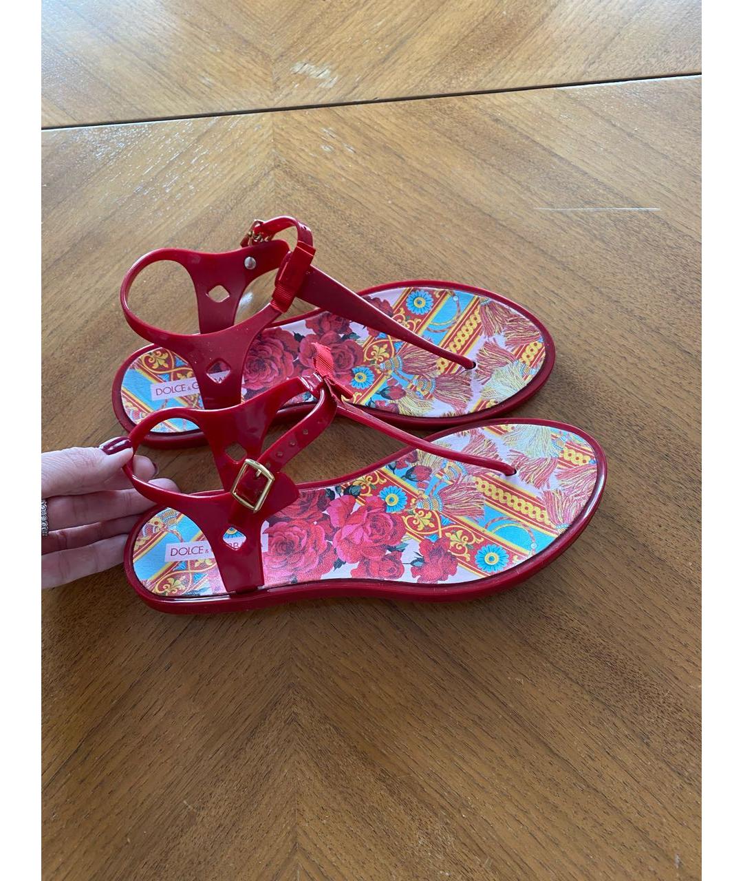 DOLCE&GABBANA Мульти резиновые сандалии и шлепанцы, фото 6