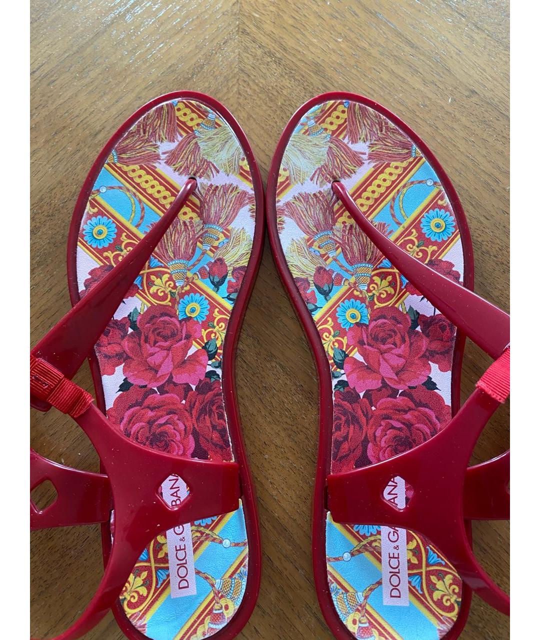 DOLCE&GABBANA Мульти резиновые сандалии и шлепанцы, фото 4