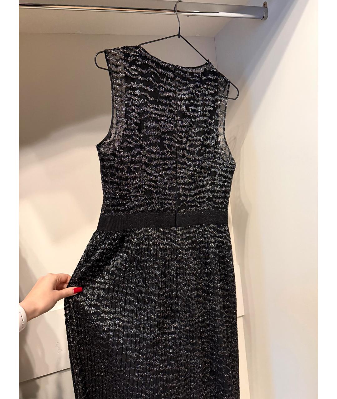 HUGO BOSS Черное полиэстеровое вечернее платье, фото 5