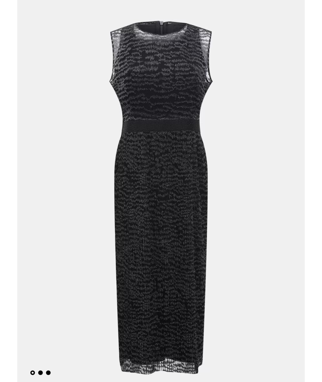 HUGO BOSS Черное полиэстеровое вечернее платье, фото 10