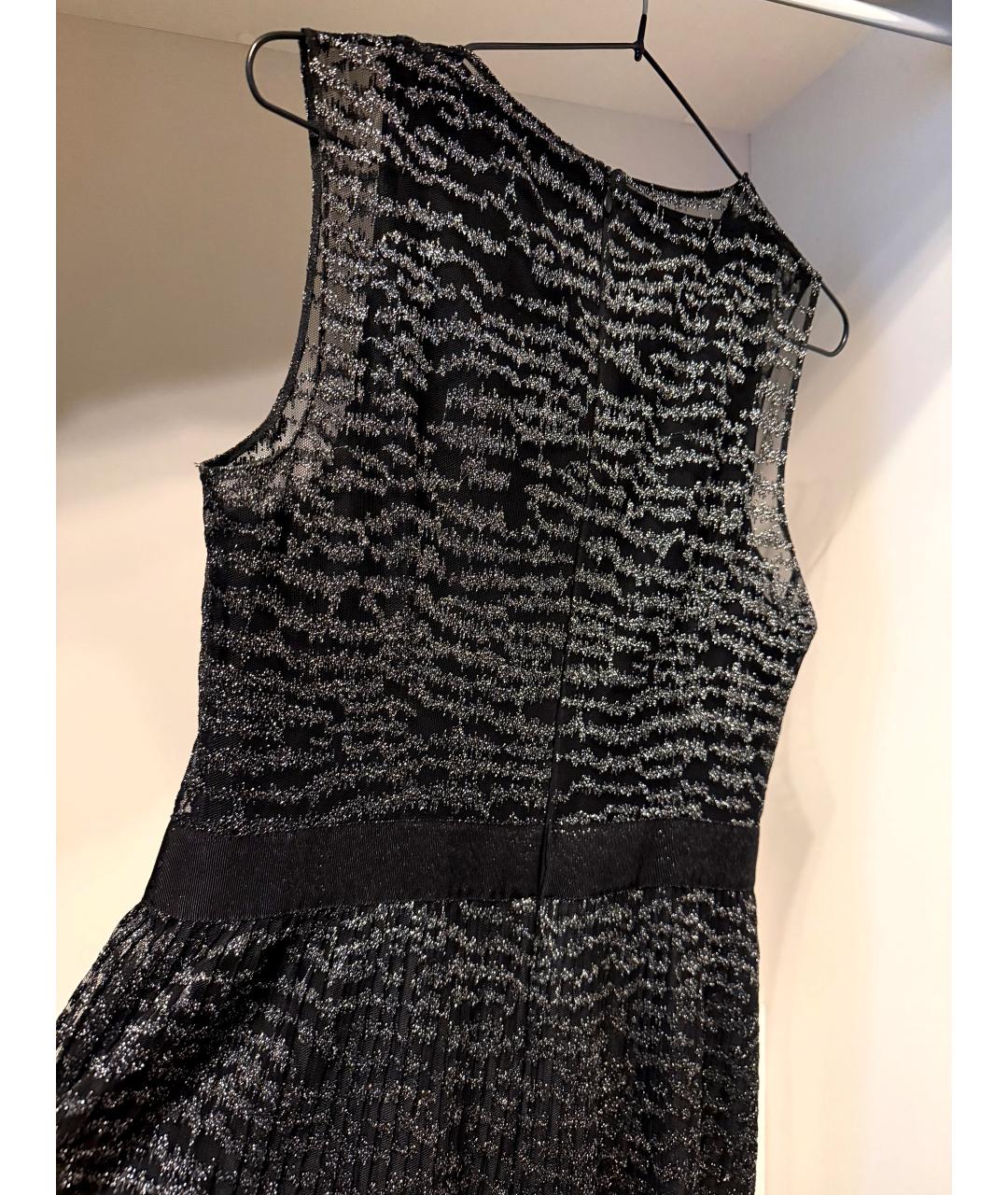 HUGO BOSS Черное полиэстеровое вечернее платье, фото 9