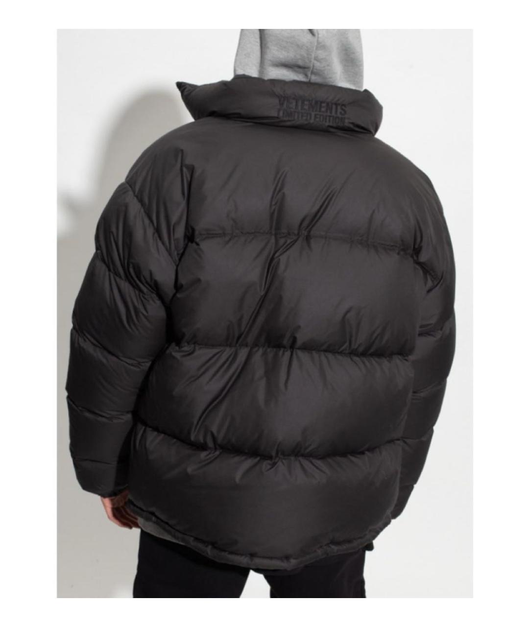VETEMENTS Черный пуховик, фото 3