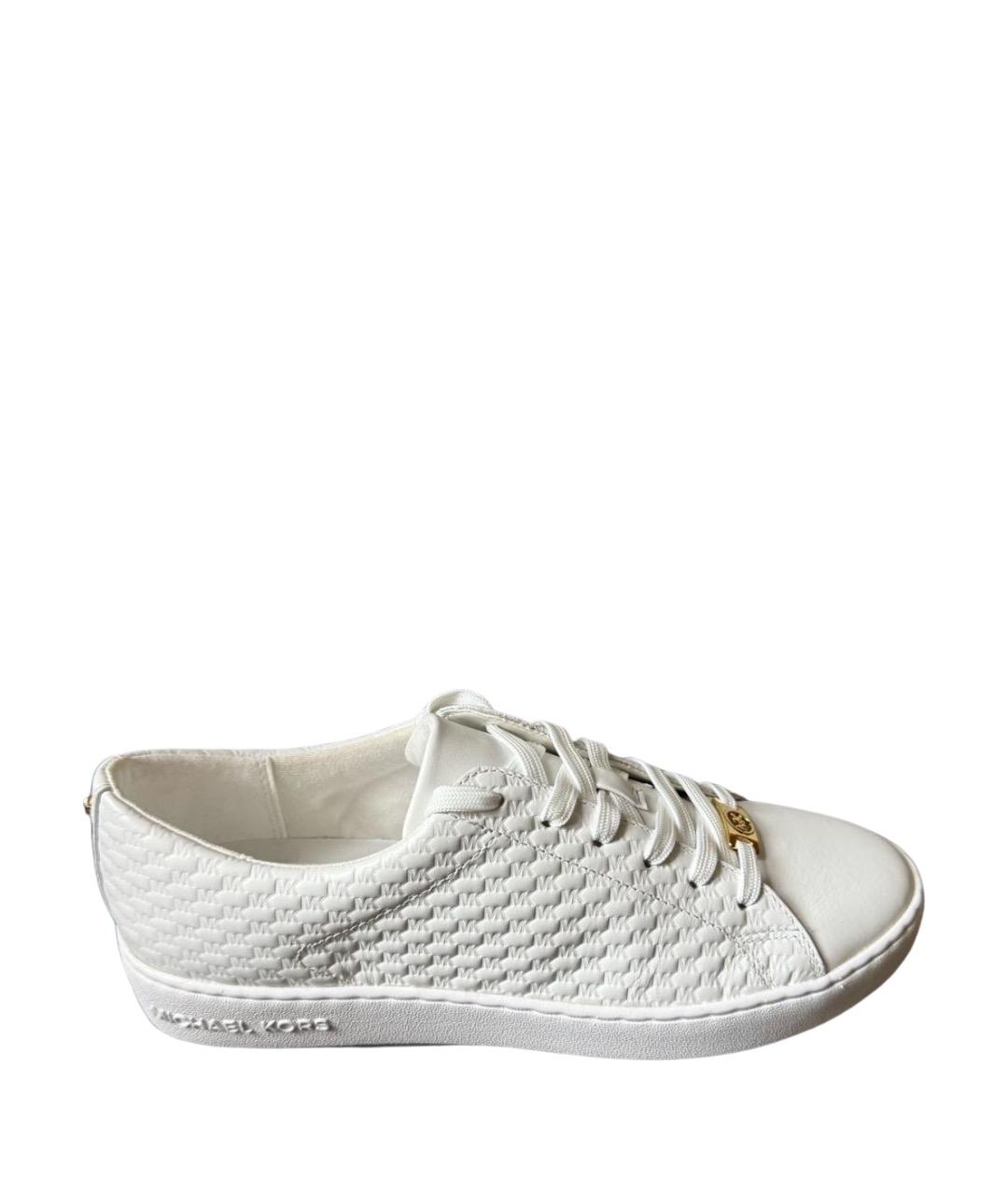 MICHAEL KORS Белые кожаные кеды, фото 1
