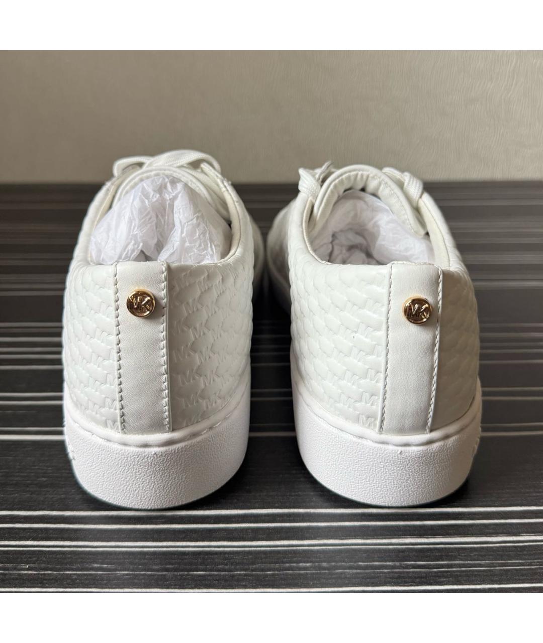 MICHAEL KORS Белые кожаные кеды, фото 5