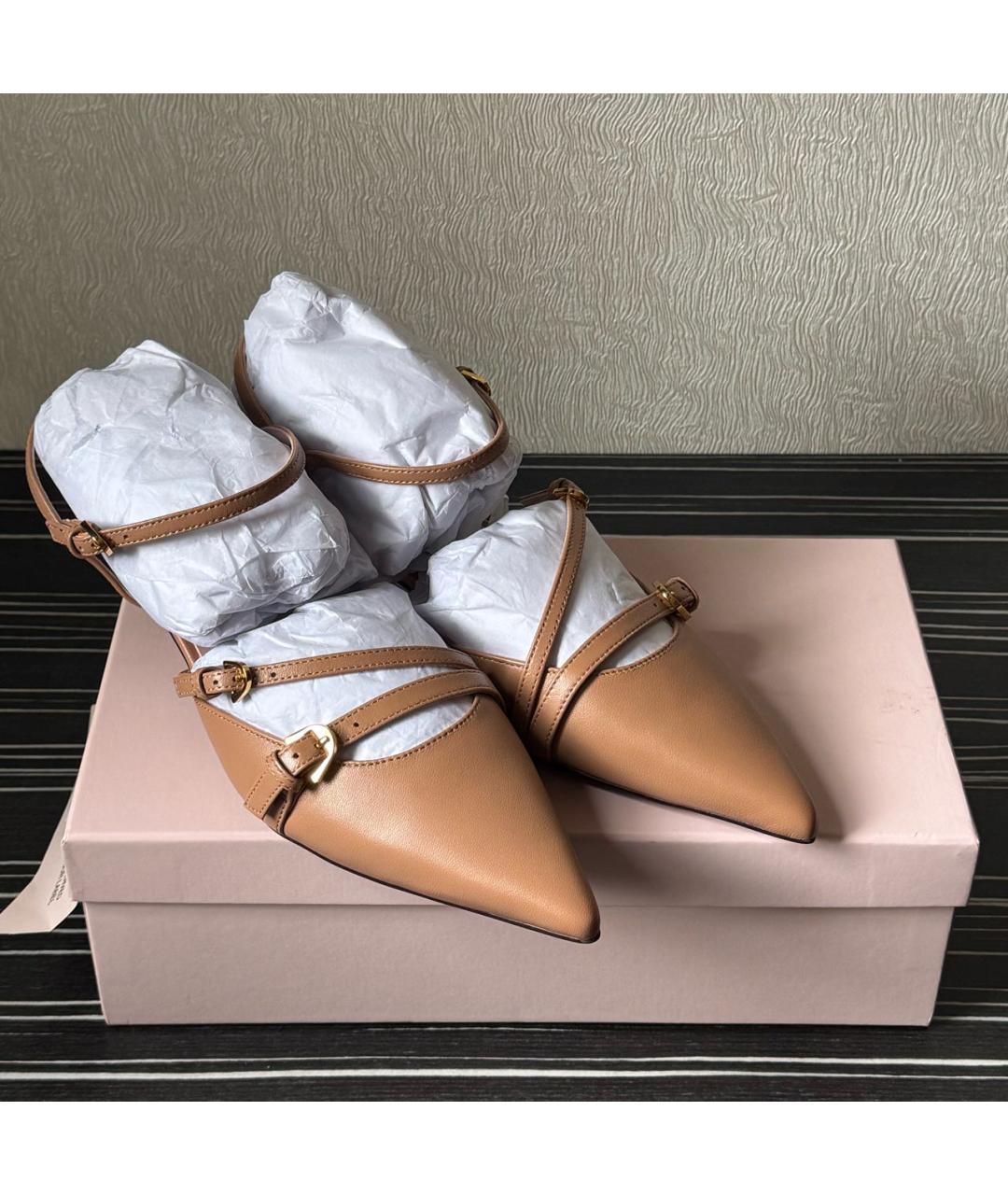 COCCINELLE Коричневые кожаные туфли, фото 7