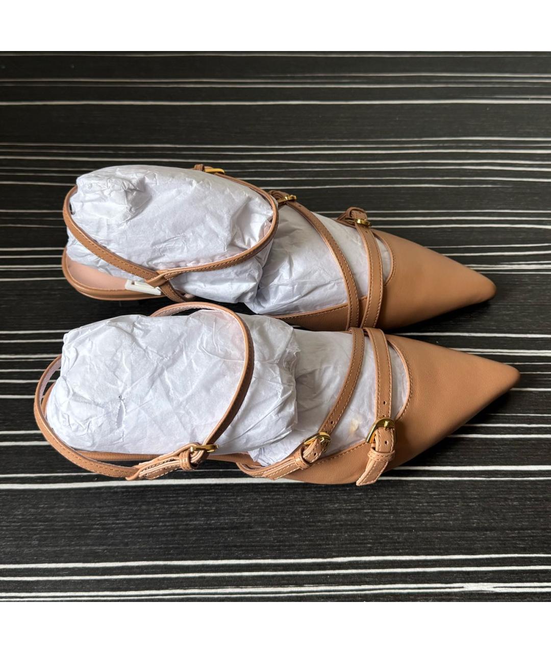 COCCINELLE Коричневые кожаные туфли, фото 2