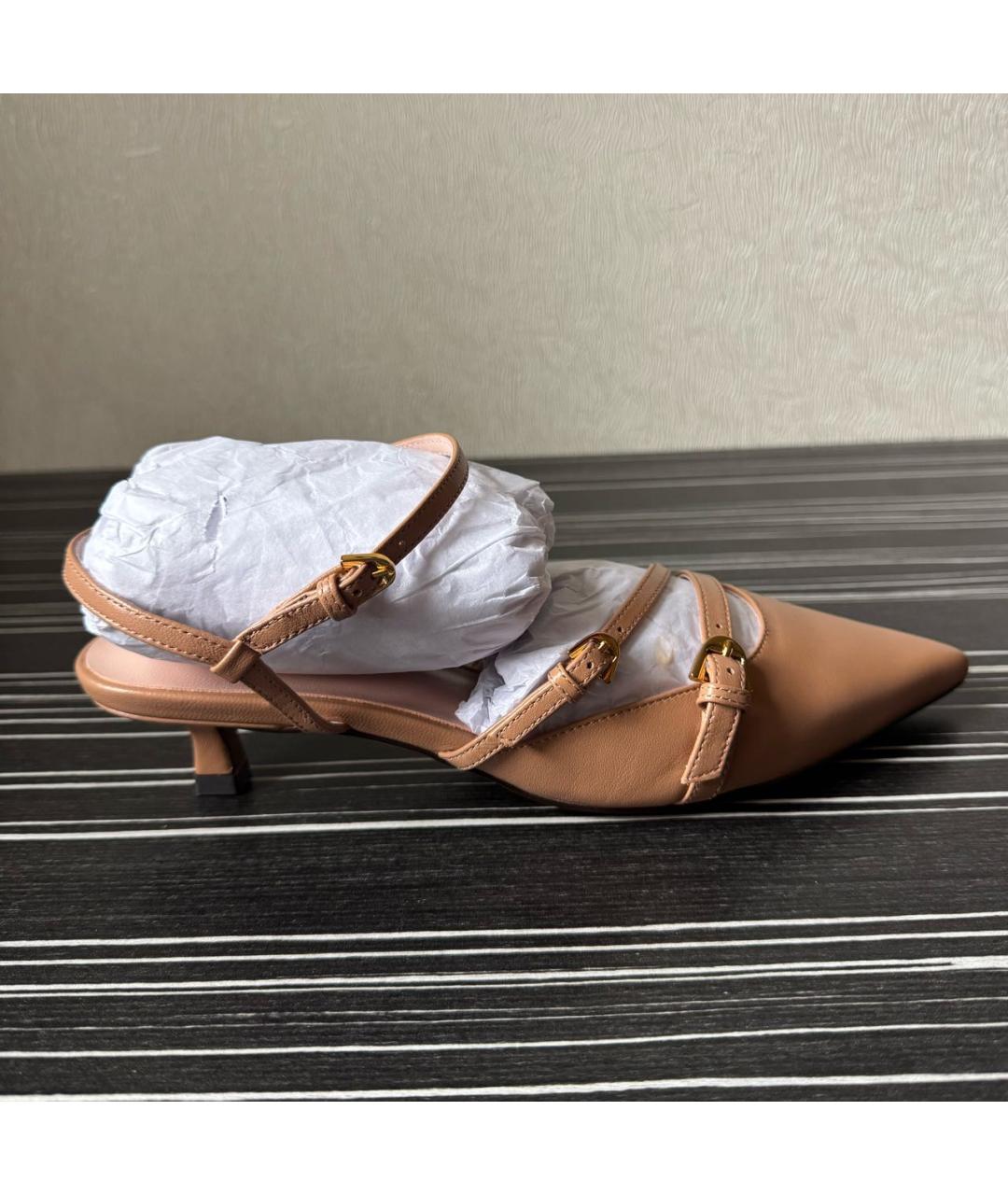 COCCINELLE Коричневые кожаные туфли, фото 9