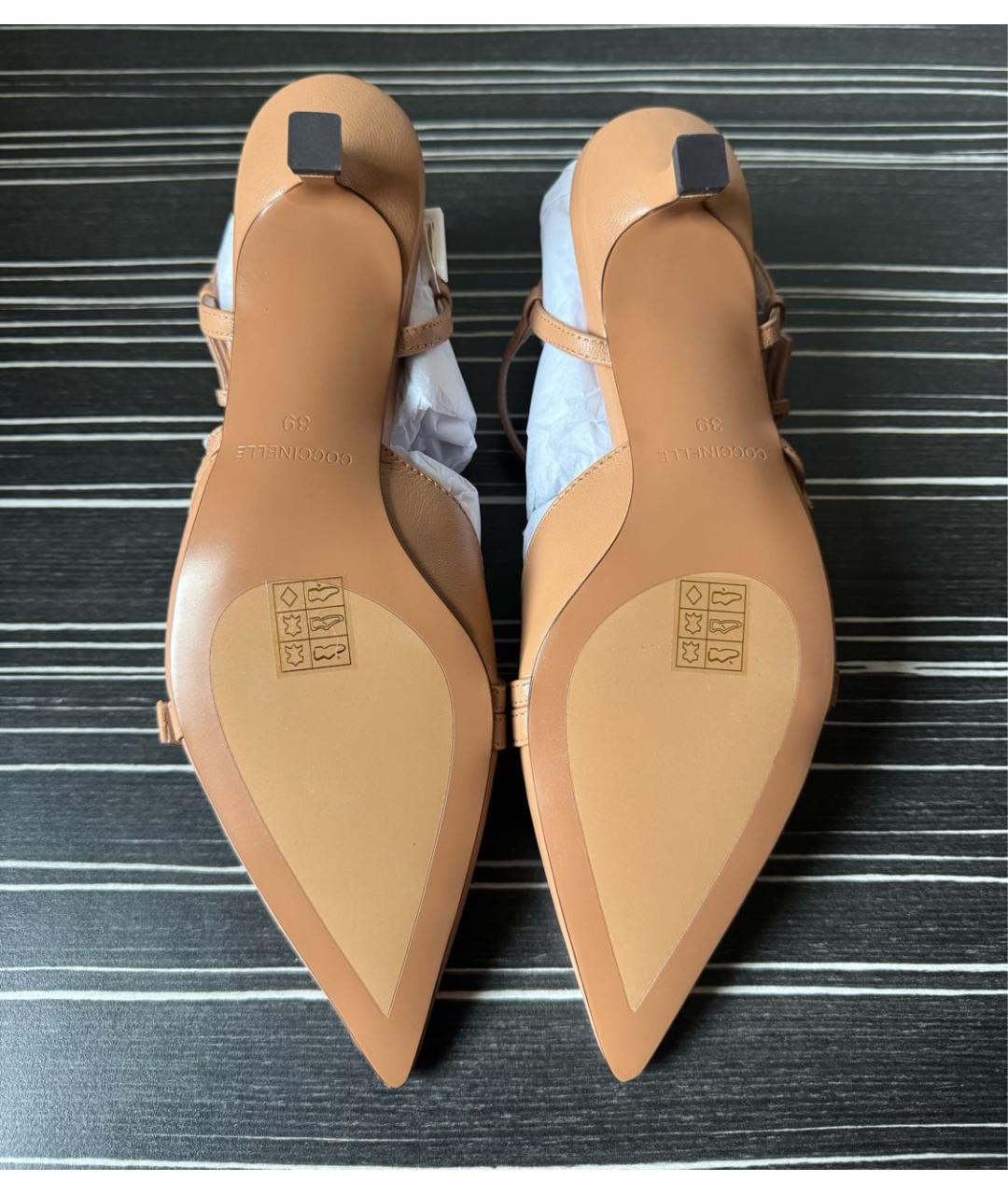 COCCINELLE Коричневые кожаные туфли, фото 6