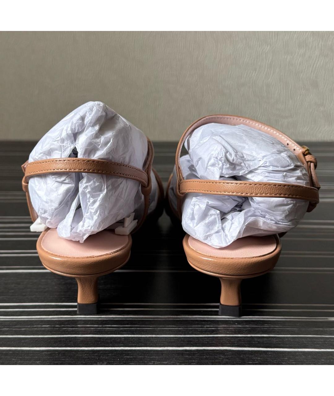 COCCINELLE Коричневые кожаные туфли, фото 5