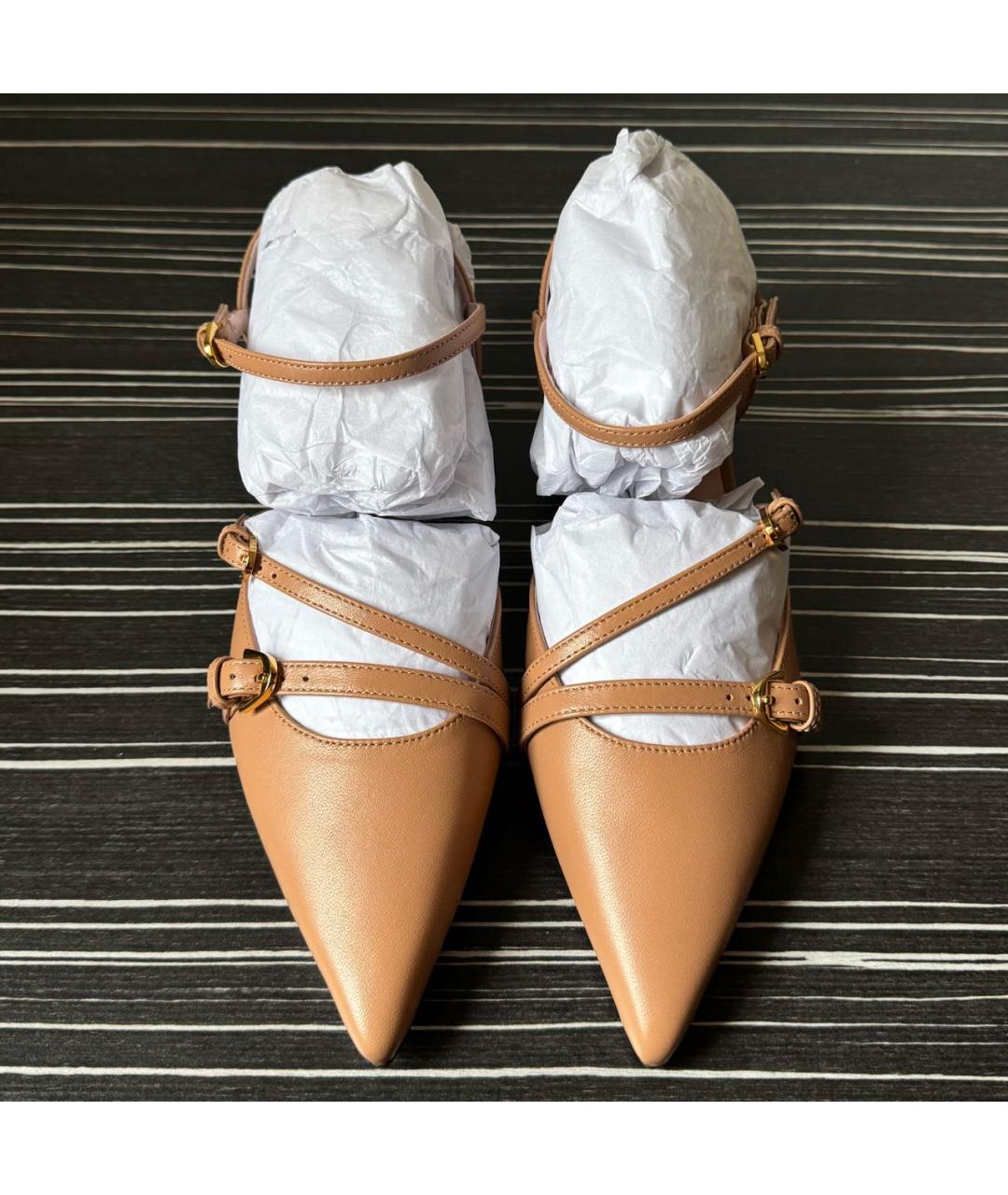 COCCINELLE Коричневые кожаные туфли, фото 3