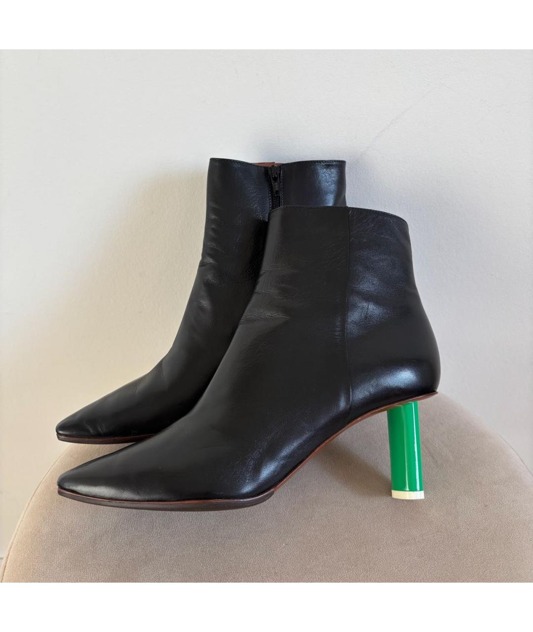 VETEMENTS Черные кожаные ботильоны, фото 9