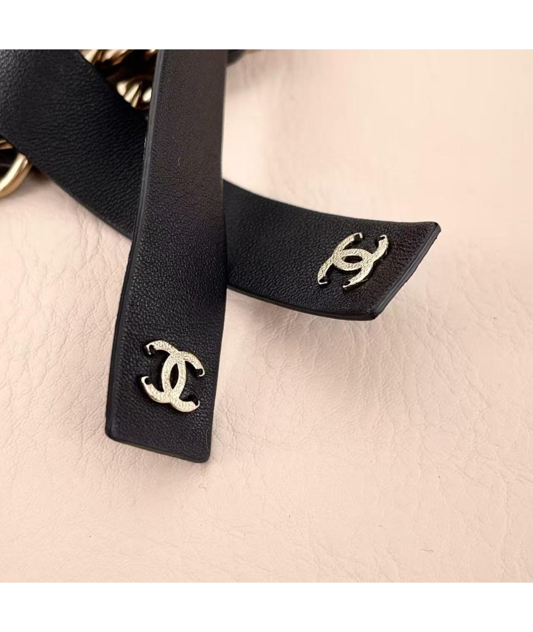 CHANEL Черная кожаная цепочка, фото 6