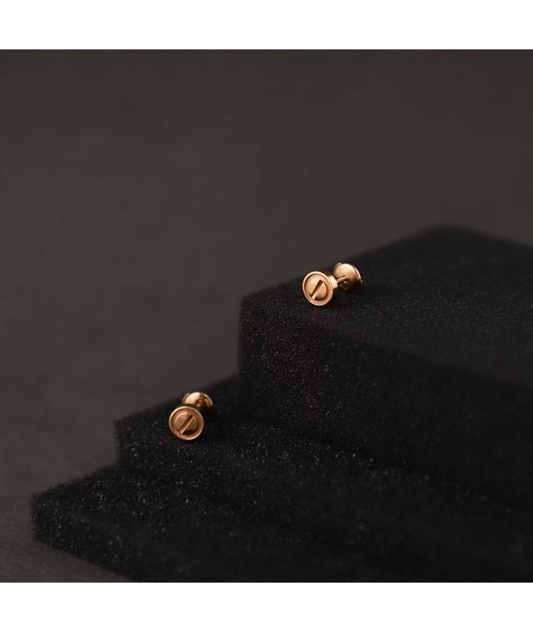 CARTIER Золотые серьги из розового золота, фото 4