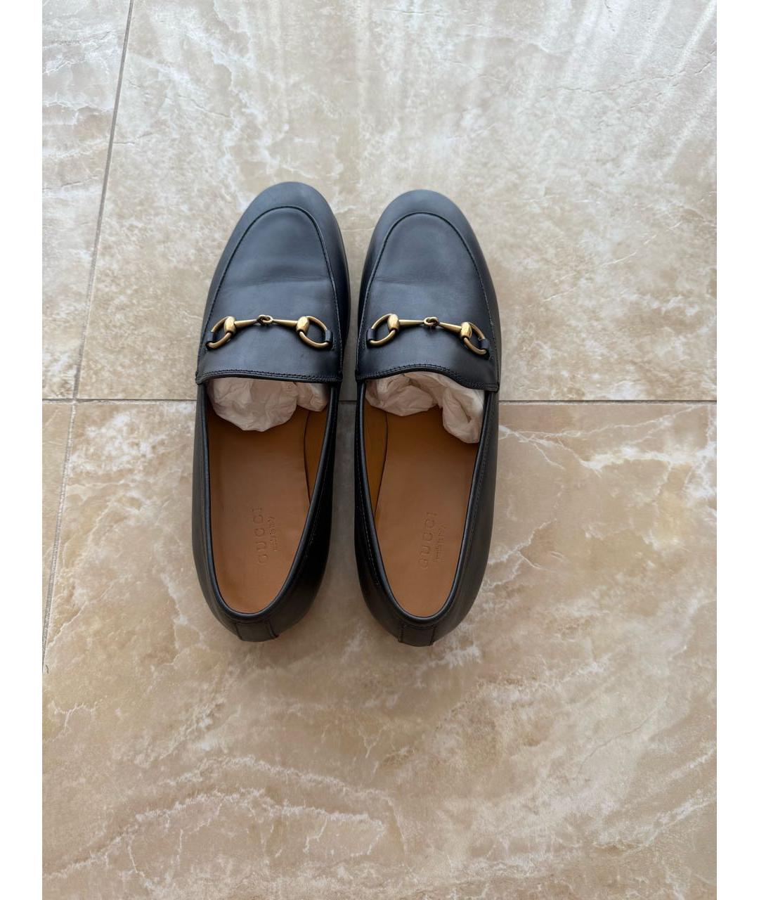 GUCCI Черные кожаные лоферы, фото 4