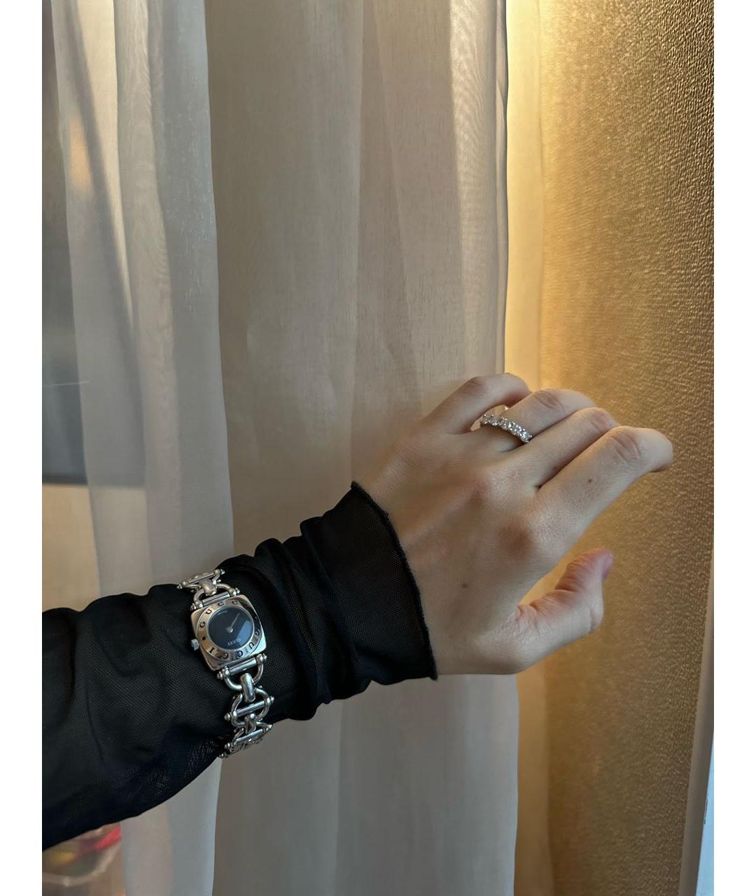GUCCI Серебряные металлические часы, фото 8