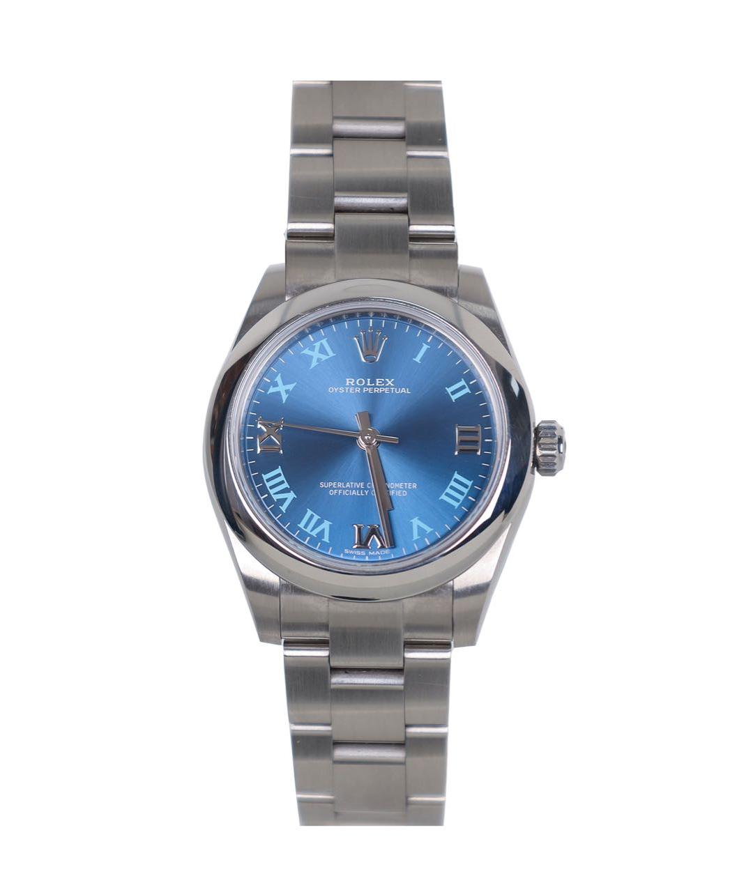 ROLEX Синие стеклянные часы, фото 6