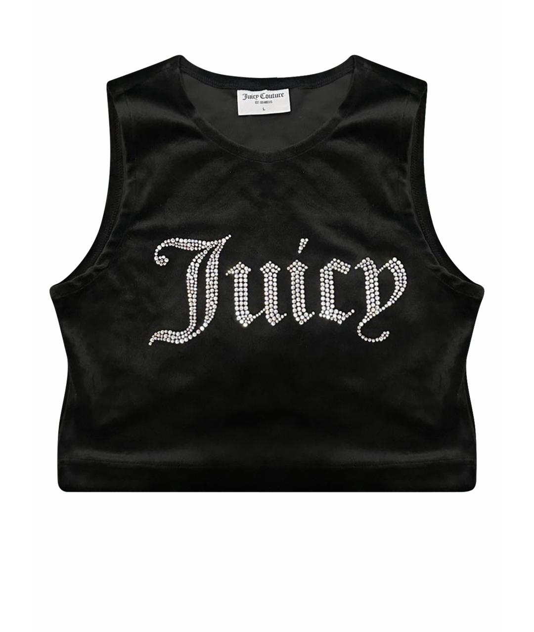 JUICY COUTURE Черный велюровый жилет, фото 1