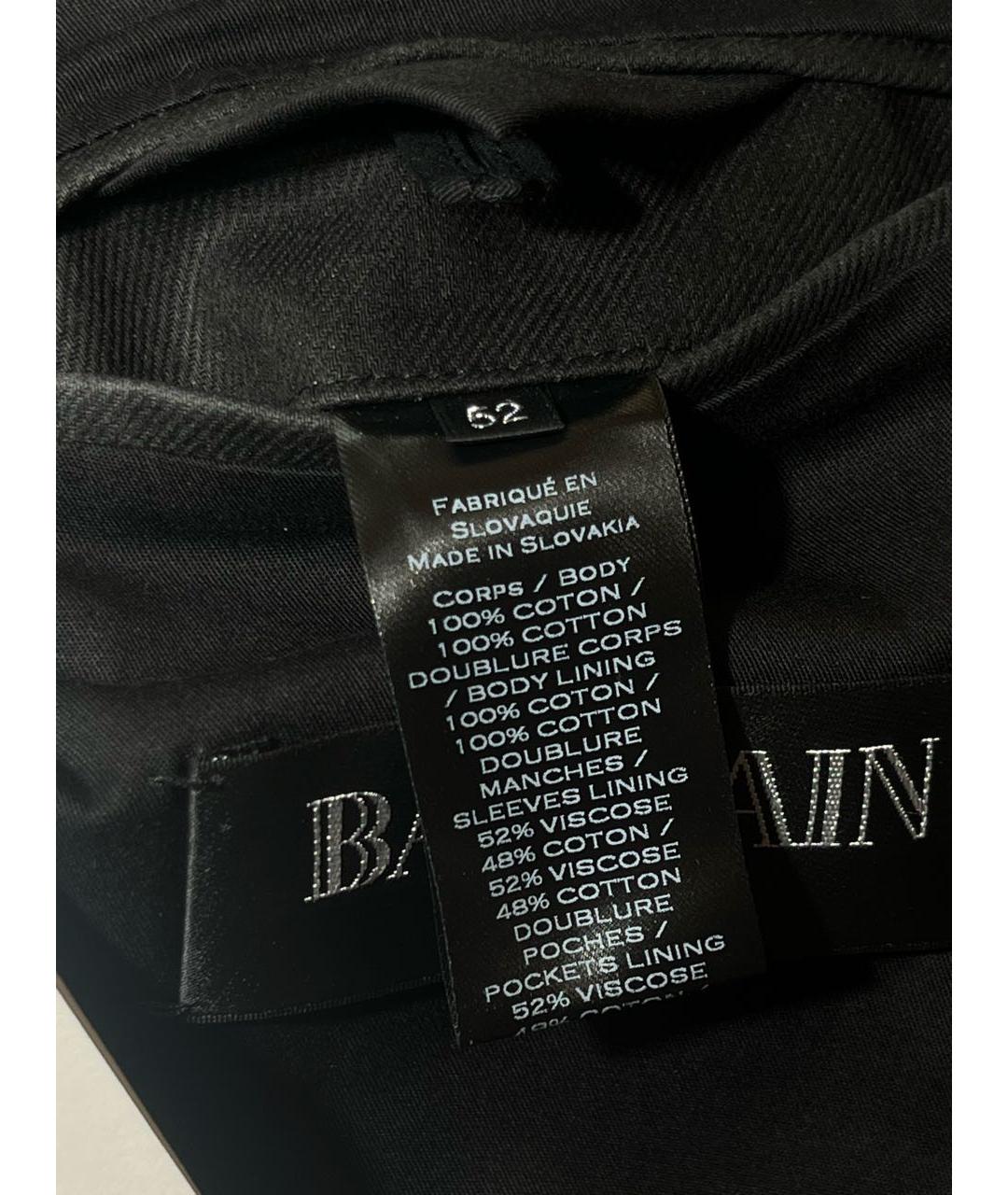BALMAIN Черная хлопковая куртка, фото 8