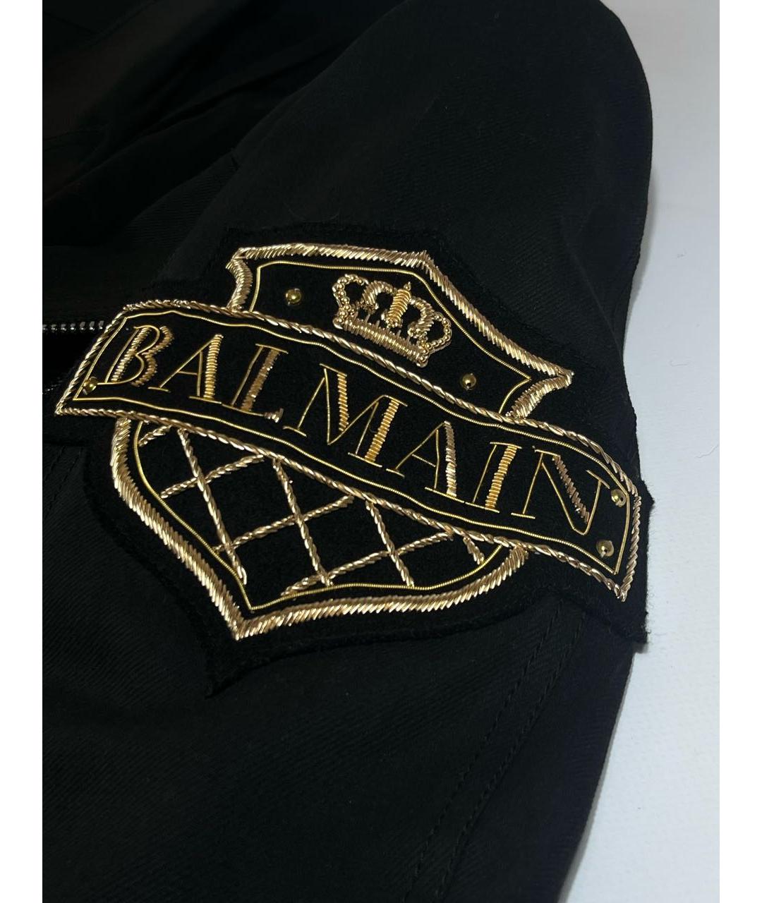 BALMAIN Черная хлопковая куртка, фото 4